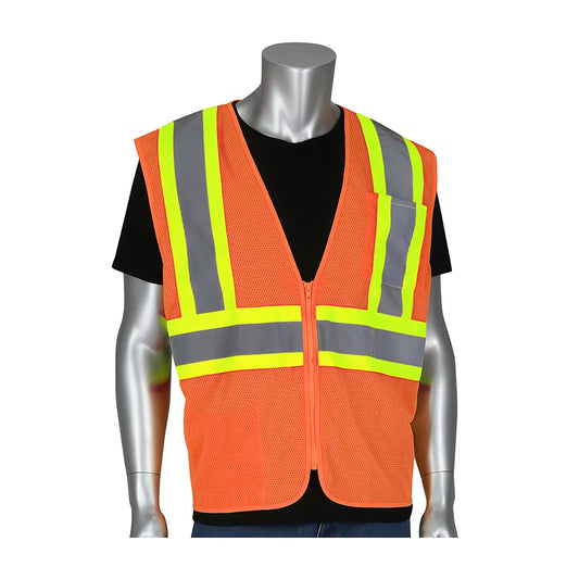 Pip 305-Mvzse-Or/M Ansi Type R Class 2 Se Value Mesh Vest 305-MVZSE-ORM-14980