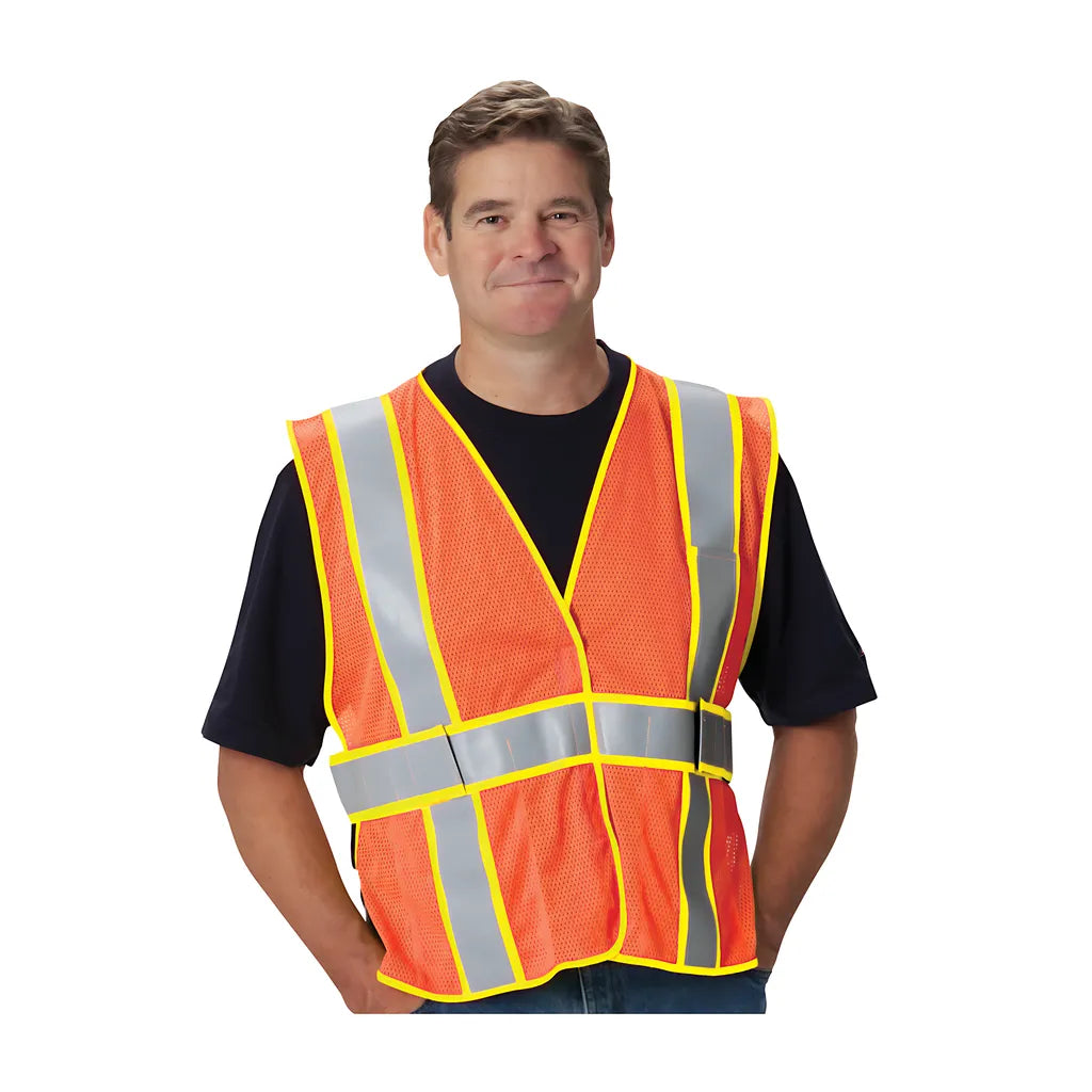 Pip 305-Usv5Fror Ansi Type R Class 2 Two-Tone Expandable Fr Treated Mesh Vest 305-USV5FROR-15004