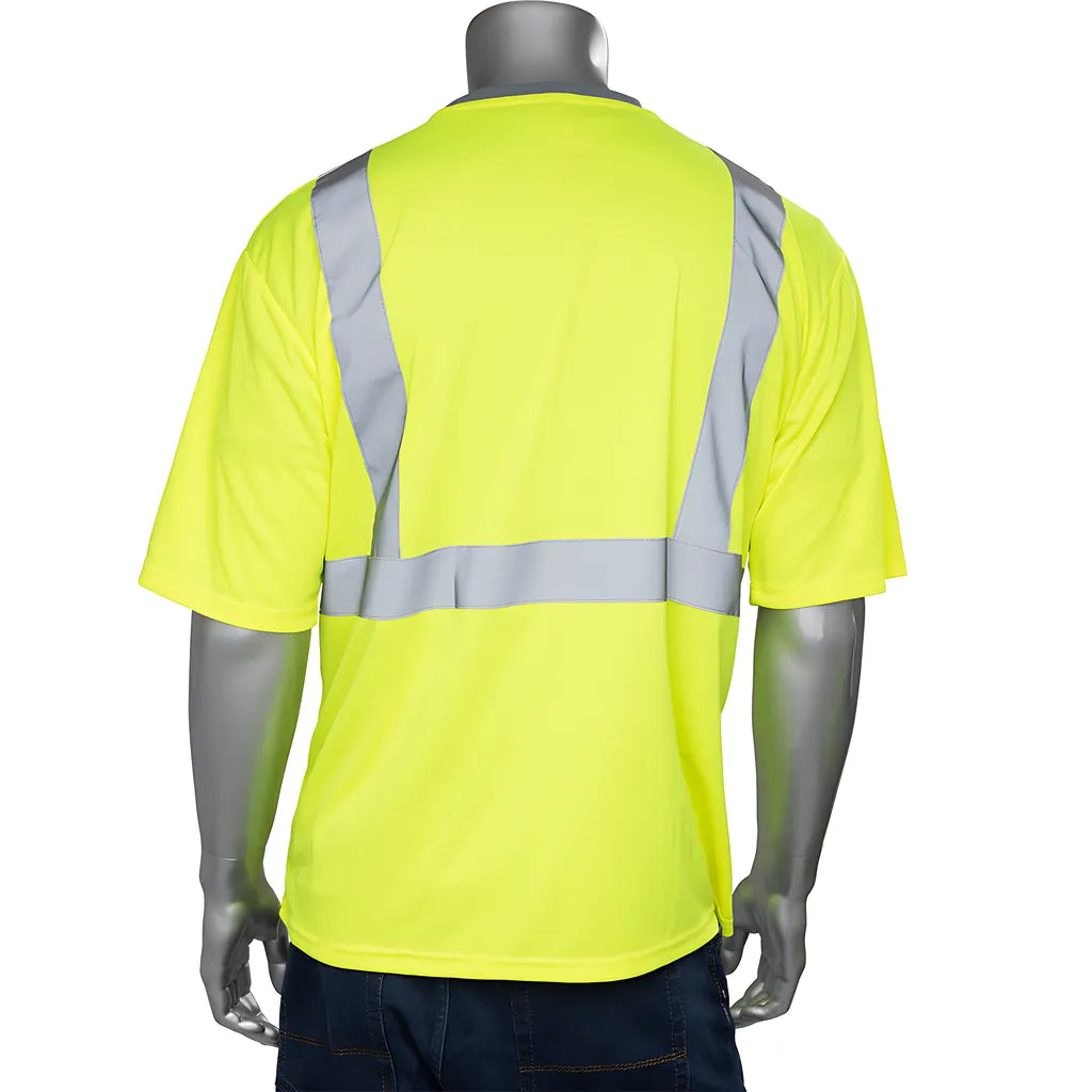 Pip 312-1200-Ly/5X Ansi Type R Class 2 Short Sleeve T-Shirt 312-1200-LY5X-15329