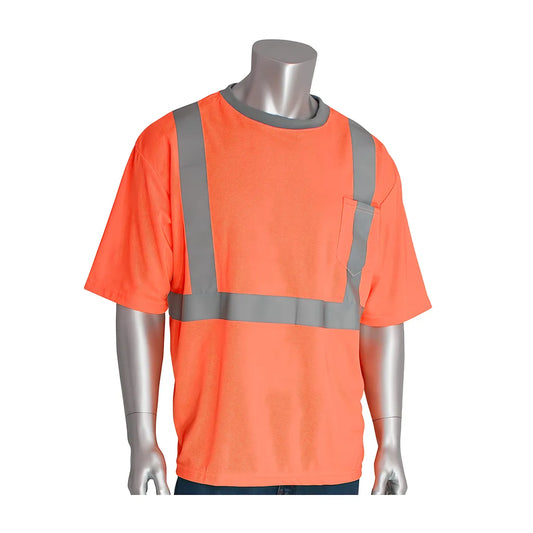 Pip 312-1200-Or/4X Ansi Type R Class 2 Short Sleeve T-Shirt 312-1200-OR4X-15312