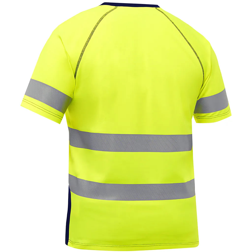 Bisley 312M1118T-Yn/4X Ansi Type R Class 2 Short Sleeve T-Shirt With Navy Bottom 312M1118T-YN4X-15480