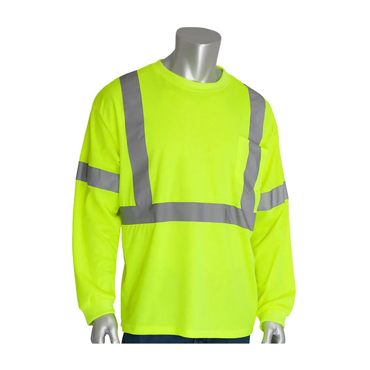 Pip 313-1300-Ly/3X Ansi Type R Class 3 Long Sleeve T-Shirt 313-1300-LY3X-15547