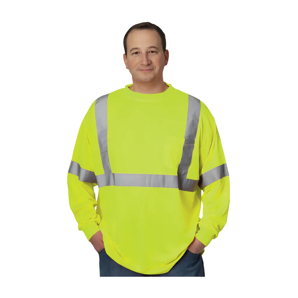 Pip 313-1300-Ly/4X Ansi Type R Class 3 Long Sleeve T-Shirt 313-1300-LY4X-15550