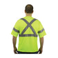 Pip 313-1400-Ly/4X Ansi Type R Class 3 And Can/Csa Z96 X-Back Short Sleeve T-Shirt 313-1400-LY4X-15682