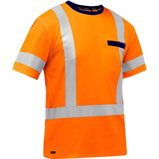 Bisley 313M1118H-O/4X Ansi Type R Class 3 Short Sleeve T-Shirt 313M1118H-O4X-15786