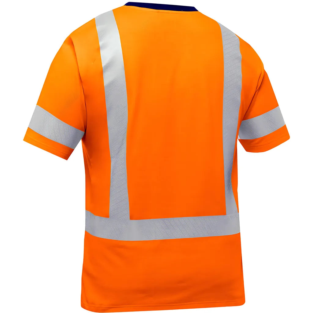 Bisley 313M1118H-Y/5X Ansi Type R Class 3 Short Sleeve T-Shirt 313M1118H-Y5X-15803