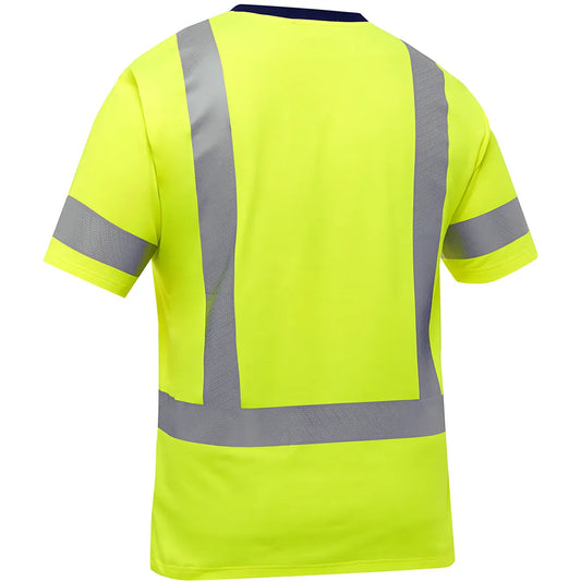 Bisley 313M1118H-Y/L Ansi Type R Class 3 Short Sleeve T-Shirt 313M1118H-YL-15792