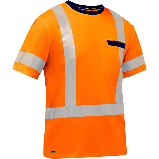 Bisley 313M1118X-O/5X Ansi Type R Class 3 X-Back Short Sleeve Shirt 313M1118X-O5X-15818