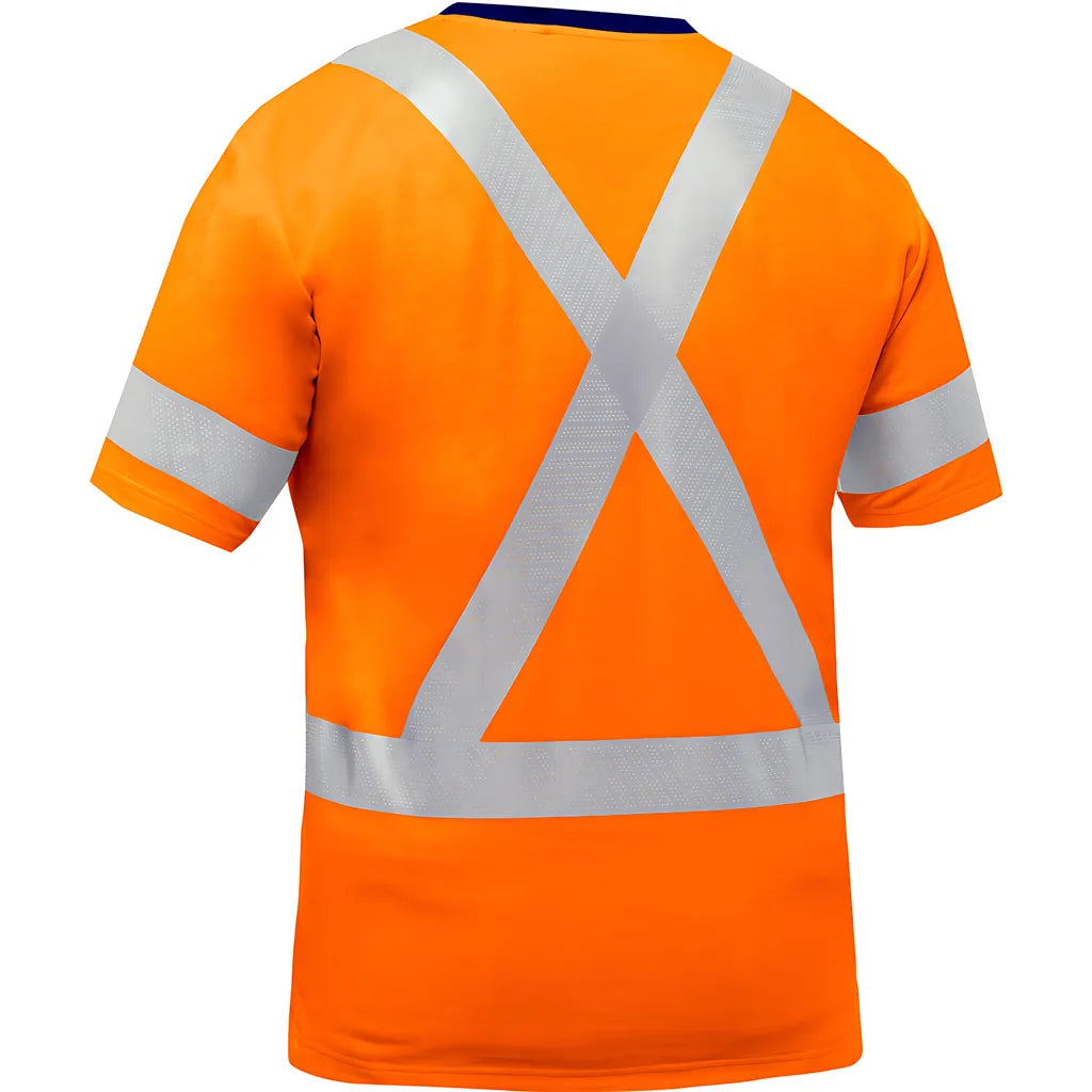 Bisley 313M1118X-O/L Ansi Type R Class 3 X-Back Short Sleeve Shirt 313M1118X-OL-15809