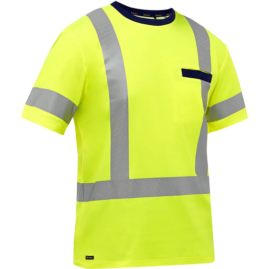 Bisley 313M1118X-Y/5X Ansi Type R Class 3 X-Back Short Sleeve Shirt 313M1118X-Y5X-15832