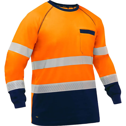 Bisley 313M6118T-On/5X Ansi Type R Class 3 Long Sleeve Shirt With Navy Bottom 313M6118T-ON5X-15850