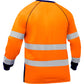 Bisley 313M6118T-On/5X Ansi Type R Class 3 Long Sleeve Shirt With Navy Bottom 313M6118T-ON5X-15851