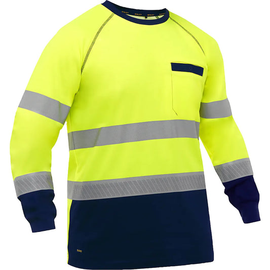 Bisley 313M6118T-Yn/2X Ansi Type R Class 3 Long Sleeve Shirt With Navy Bottom 313M6118T-YN2X-15860