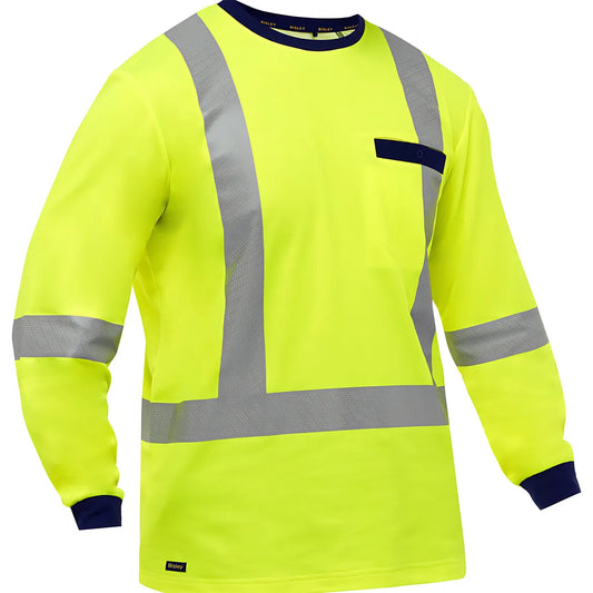 Bisley 313M6118X-Y/L Ansi Type R Class 3 And Csa Z96 X-Back Long Sleeve Shirt 313M6118X-YL-15872