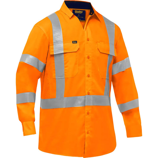 Bisley 313M6490X-O/5X Ansi Type R Class 3 And Csa Z96 X-Back Long Sleeve Work Shirt With X-Airflow 313M6490X-O5X-15905