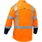 Bisley 313M6491H-On/S Ansi Type R Class 3 Long Sleeve Work Shirt With X-Airflow And Navy Bottom 313M6491H-ONS-15933