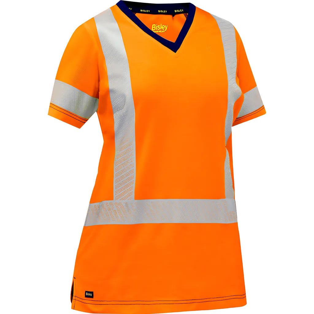 Bisley 313W1118H-O/S Ansi Type R Class 2 Women'S Short Sleeve T-Shirt 313W1118H-OS-15977