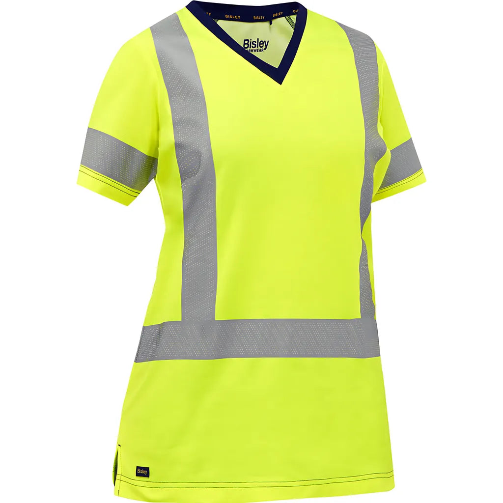 Bisley 313W1118H-Y/3X Ansi Type R Class 2 Women'S Short Sleeve T-Shirt 313W1118H-Y3X-16002