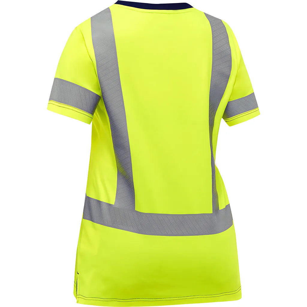 Bisley 313W1118H-Y/L Ansi Type R Class 2 Women'S Short Sleeve T-Shirt 313W1118H-YL-16001