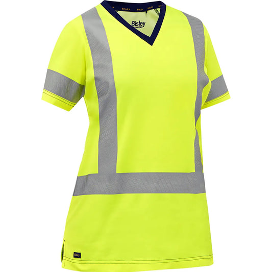Bisley 313W1118H-Y/M Ansi Type R Class 2 Women'S Short Sleeve T-Shirt 313W1118H-YM-15998