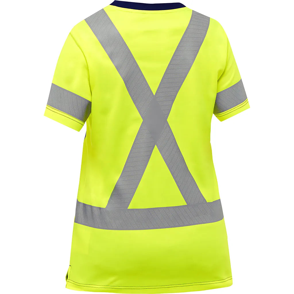 Bisley 313W1118X-Y/L Ansi Type R Class 2 Women'S X-Back Short Sleeve Shirt 313W1118X-YL-16009