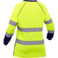 Bisley 313W6118T-Yn/3X Ansi Type R Class 3 Women'S Long Sleeve Shirt With Navy Bottom 313W6118T-YN3X-16041