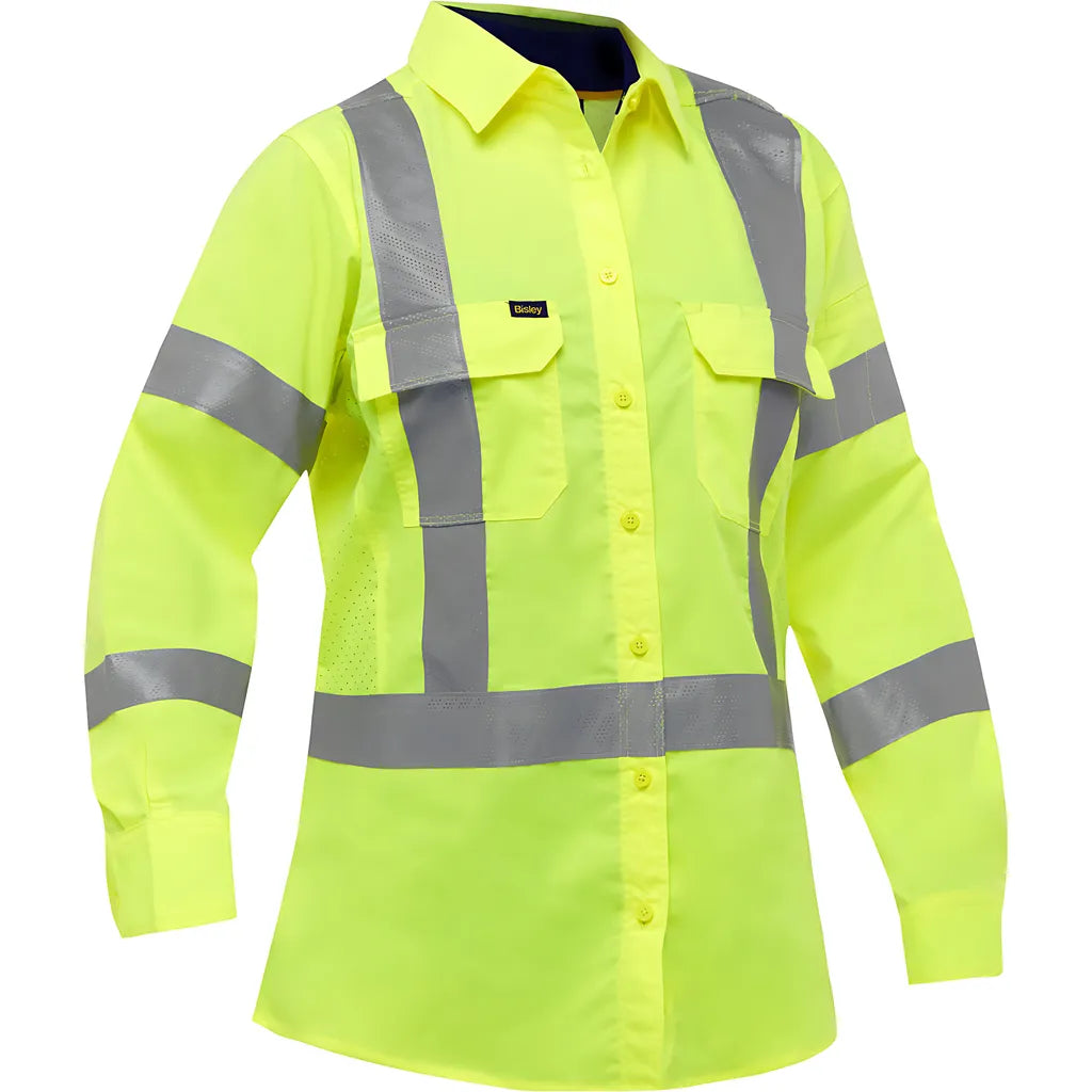 Bisley 313W6490X-Y/2X Ansi Type R Class 3 And Csa Z96 X-Back Women'S Long Sleeve Work Shirt With X-Airflow 313W6490X-Y2X-16084