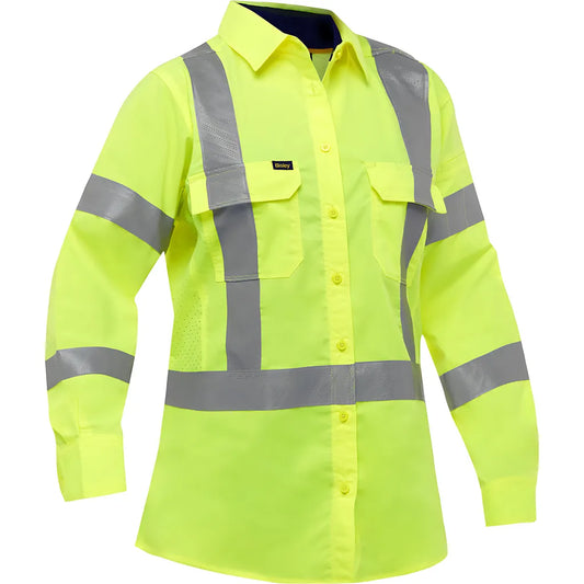 Bisley 313W6490X-Y/2X Ansi Type R Class 3 And Csa Z96 X-Back Women'S Long Sleeve Work Shirt With X-Airflow 313W6490X-Y2X-16084
