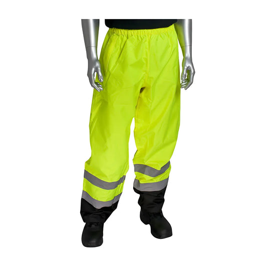 Pip 318-1757-Yel/L Ansi 107 Class E Value Black Trim Over Pant 318-1757-YELL-16158