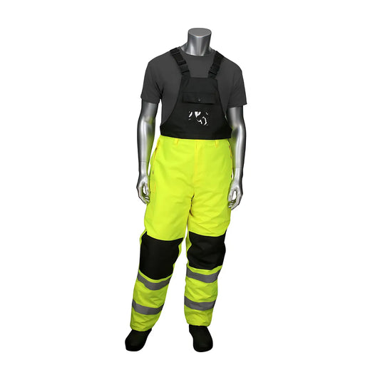 Pip 318-1775-Ly/2X Ansi Class E Insulated Bib Pants With Black Trim 318-1775-LY2X-16204