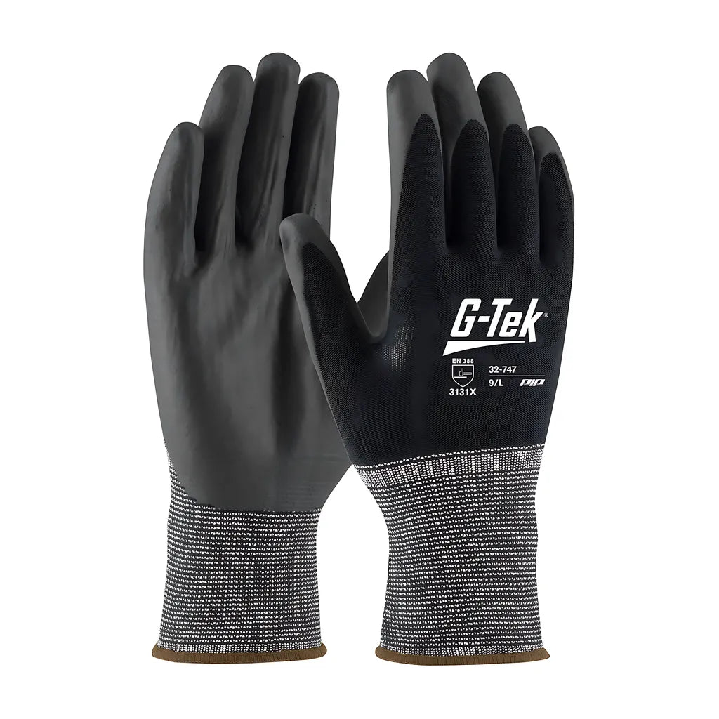 G-Tek 32-747/L Seamless Knit Nylon Glove With Air-Infused Pvc Coating On Palm & Fingers 32-747L-16617