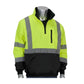Pip 323-1330B-Ly/L Ansi Type R Class 3 Quarter-Zip Pullover Sweatshirt With Black Bottom 323-1330B-LYL-16355