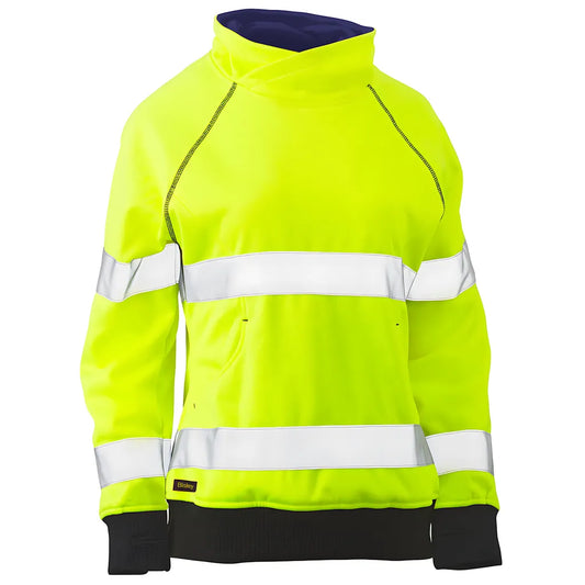 Bisley 323W6818T-Yel/M Ansi Type R Class 2 Women'S Contoured Fleece Pullover Sweatshirt 323W6818T-YELM-16588