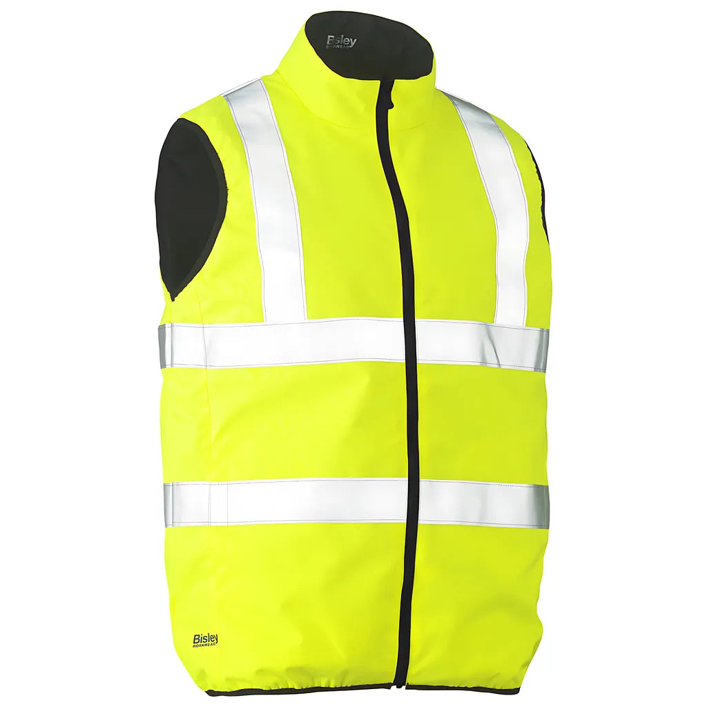Bisley 332M0330H-Yel/4Xl Ansi Type R Class 2 Reversible Puffer Vest 332M0330H-YEL4XL-16700