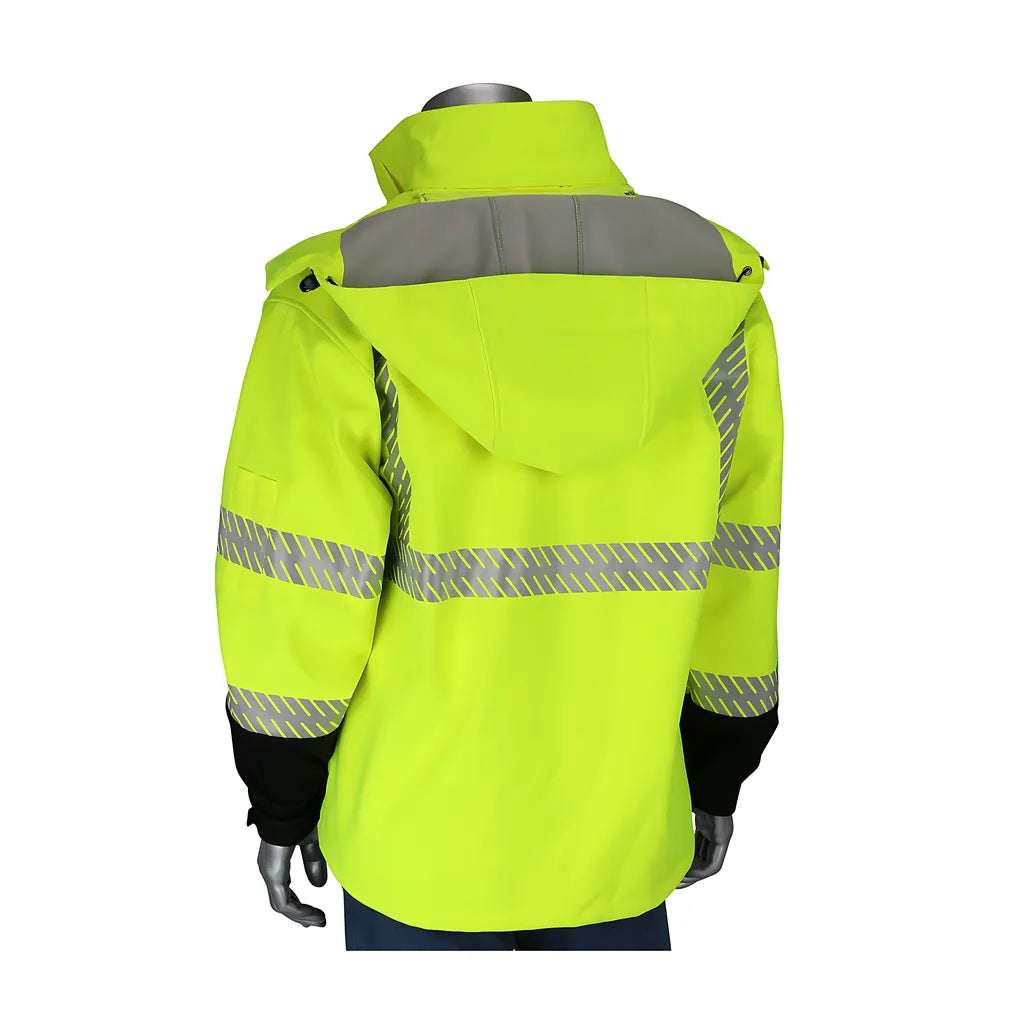 Pip 333-1550-Ly/S Ansi Type R Class 3 Ripstop Softshell Black Bottom Jacket 333-1550-LYS-16751