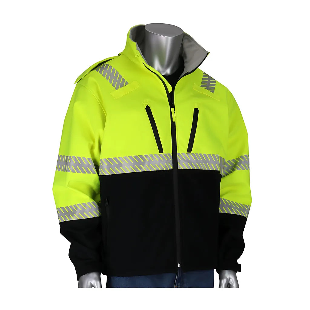 Pip 333-1550-Ly/Xl Ansi Type R Class 3 Ripstop Softshell Black Bottom Jacket 333-1550-LYXL-16758
