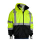 Pip 333-1766-Ly/M Ansi Type R Class 3 Value Black Bottom Bomber Jacket With Zip-Out Fleece Liner 333-1766-LYM-16991