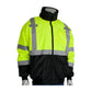 Pip 333-1766-Ly/M Ansi Type R Class 3 Value Black Bottom Bomber Jacket With Zip-Out Fleece Liner 333-1766-LYM-16992
