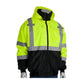 Pip 333-1766-Ly/M Ansi Type R Class 3 Value Black Bottom Bomber Jacket With Zip-Out Fleece Liner 333-1766-LYM-16993