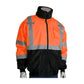 Pip 333-1766-Or/S Ansi Type R Class 3 Value Black Bottom Bomber Jacket With Zip-Out Fleece Liner 333-1766-ORS-16947