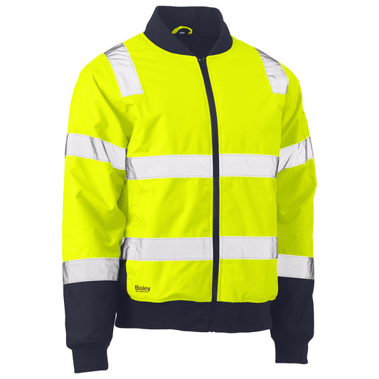 Bisley 333M6730T-YLNV/S ANSI Type R Class 3 Bomber Jacket with Built-In Padded Lining