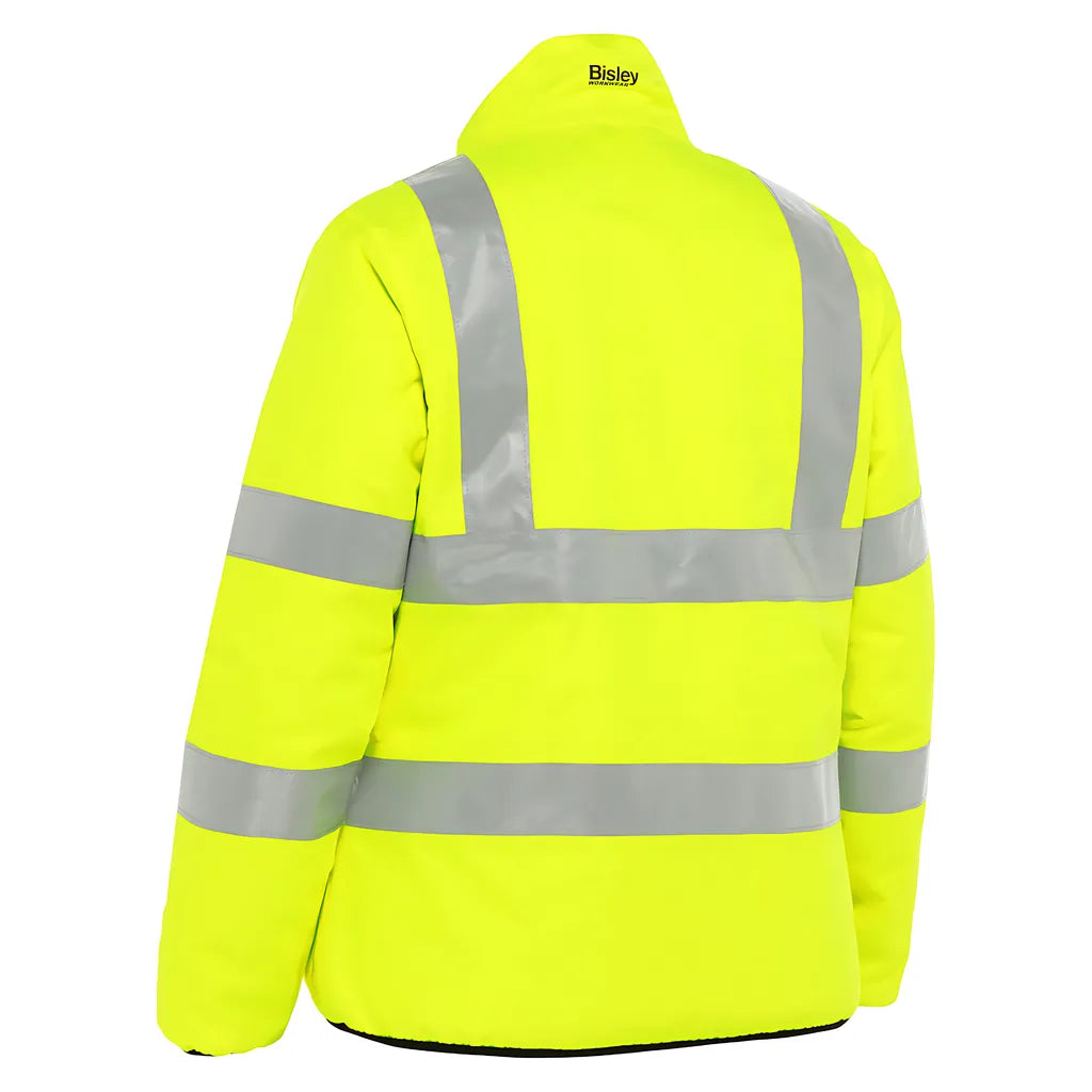 Bisley 333W6350H-Yel/M Ansi Type R Class 3 Women'S Contoured Reversible Puffer Jacket 333W6350H-YELM-17178
