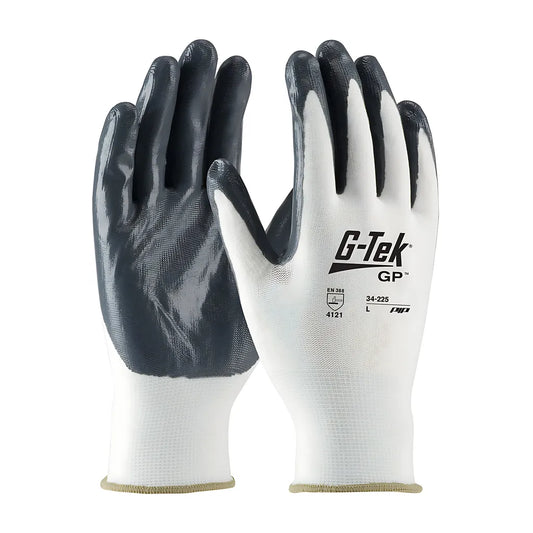 G-Tek 34-225/Xs Economy Seamless Knit Nylon Glove With Solid Nitrile Coated Smooth Grip On Palm & Fingers 34-225XS-17346