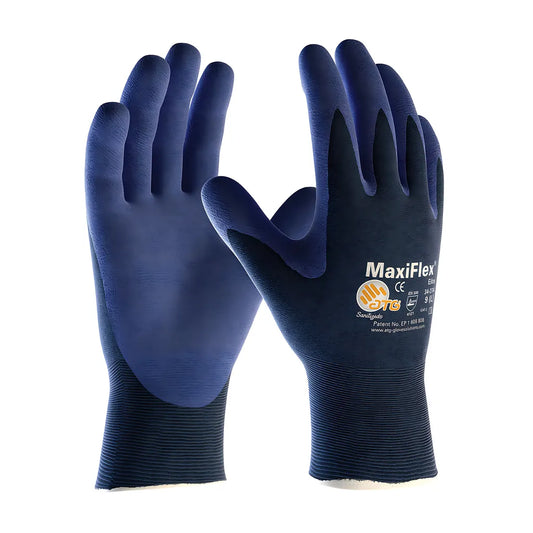 Atg 34-274/L Ultra Light Weight Seamless Knit Nylon Glove With Nitrile Coated Microfoam Grip On Palm & Fingers 34-274L-17367