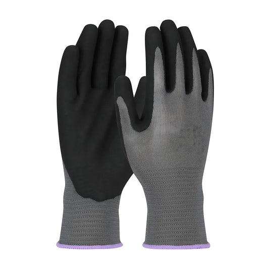 G-Tek 34-300/S Seamless Knit Polyester Glove With Nitrile Coated Microsurface Grip On Palm & Fingers 34-300S-17372