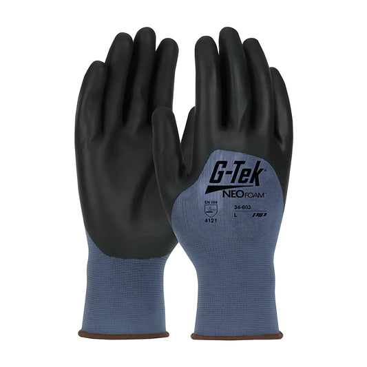 G-Tek 34-603/Xs Seamless Knit Nylon Glove With Neofoam Coated Palm, Fingers & Knuckles - Light Duty 34-603XS-17690