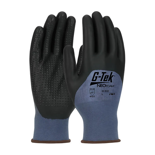 G-Tek 34-643/Xl Seamless Knit Nylon Glove With Neofoam Coated Palm, Fingers & Knuckles - Micro Dotted Grip 34-643XL-17710