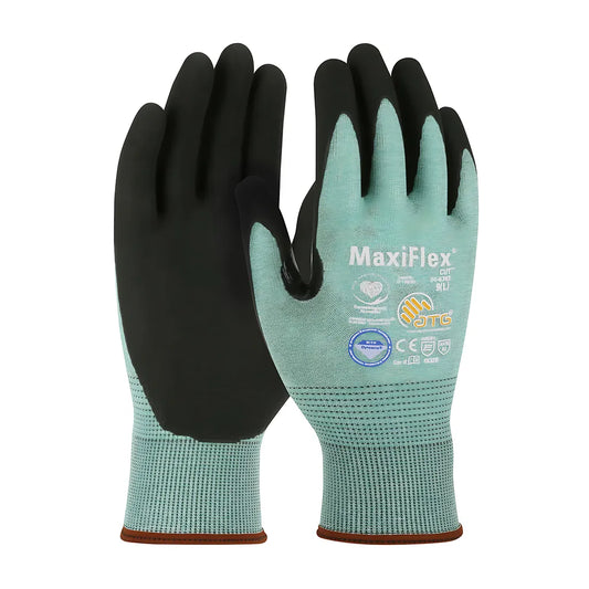 Atg 34-6743/S Seamless Knit Dyneema Diamond Blended Glove With Premium Nitrile Coated Microfoam Grip On Palm & Fingers 34-6743S-17720