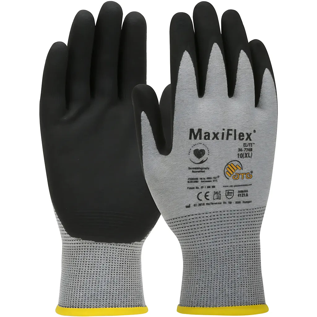 Atg 34-774B/L Anti-Static Seamless Knit Nylon Glove With Nitrile Coated Microfoam Grip On Palm & Fingers - Touchscreen 34-774BL-17726