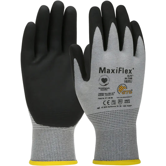 Atg 34-774B/S Anti-Static Seamless Knit Nylon Glove With Nitrile Coated Microfoam Grip On Palm & Fingers - Touchscreen 34-774BS-17724